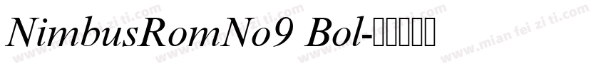 NimbusRomNo9 Bol字体转换